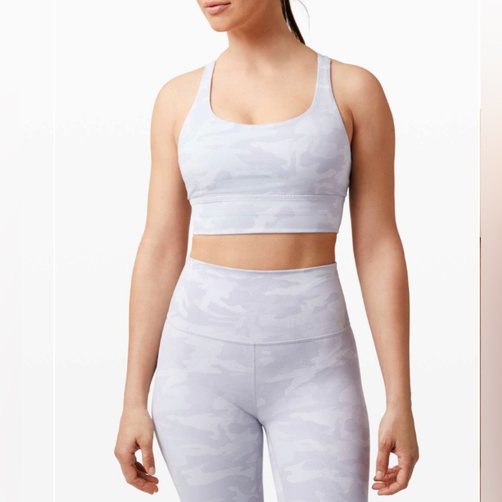 Lululemon Long Lines Energy Bra | size 6 | Incognito Camo Alpine